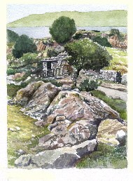 lesvos watercolour