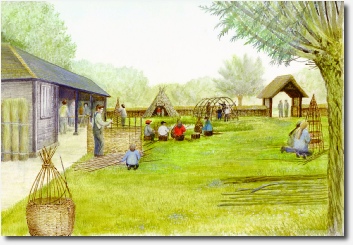 Great Fen Project community crafts zone illustration by MC Wood